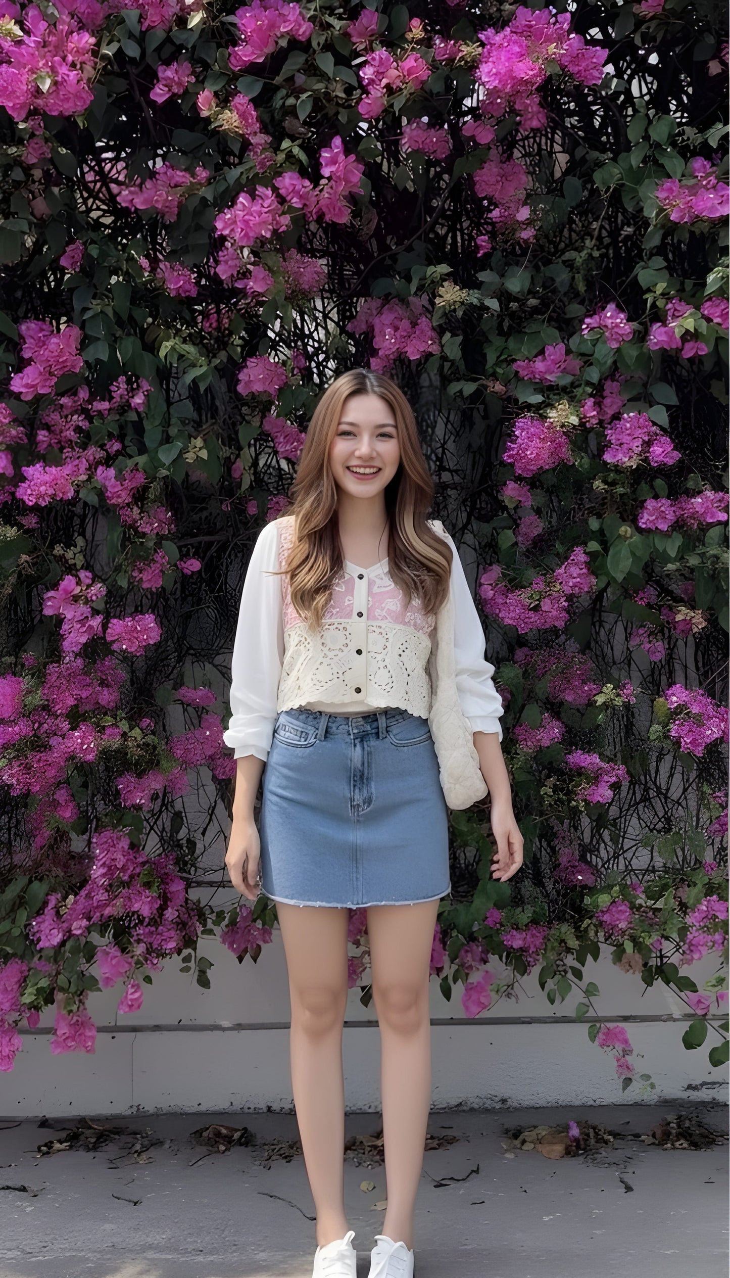 The 'Vintage Rose' Embroidered Crochet Cardigan Top