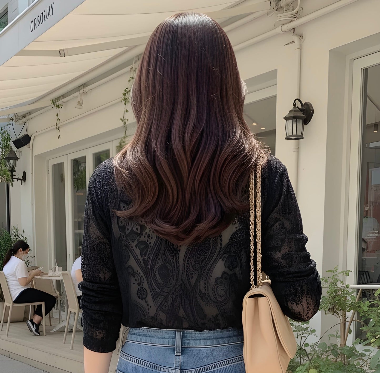 The "Paisley Noir" Mesh Crop Top