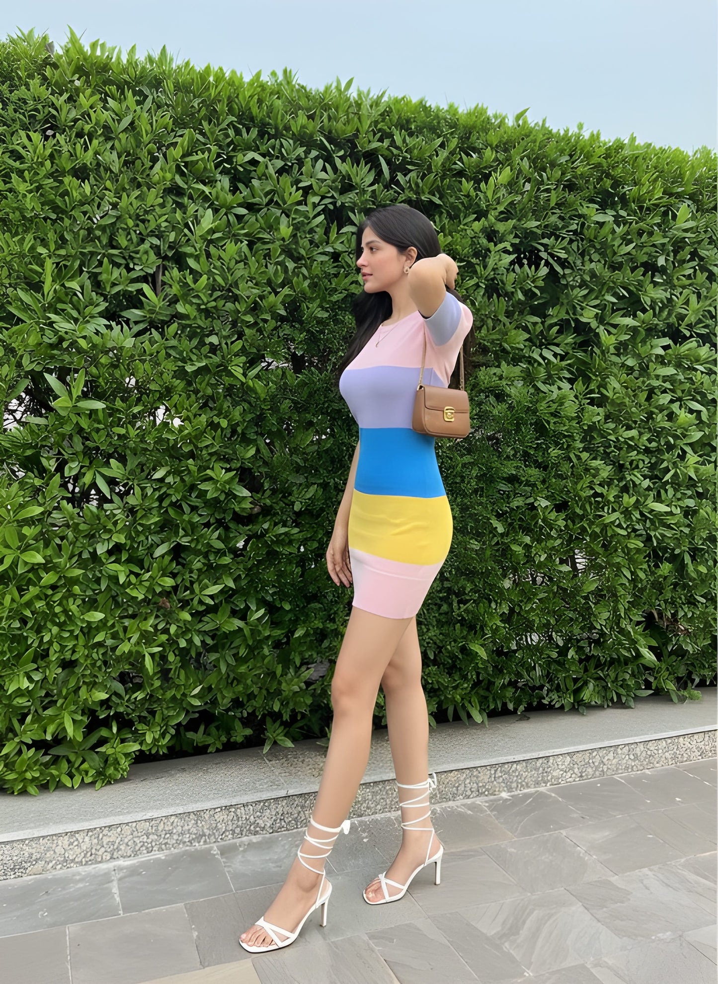 The 'Pastel Pop' Color Block Mini Dress