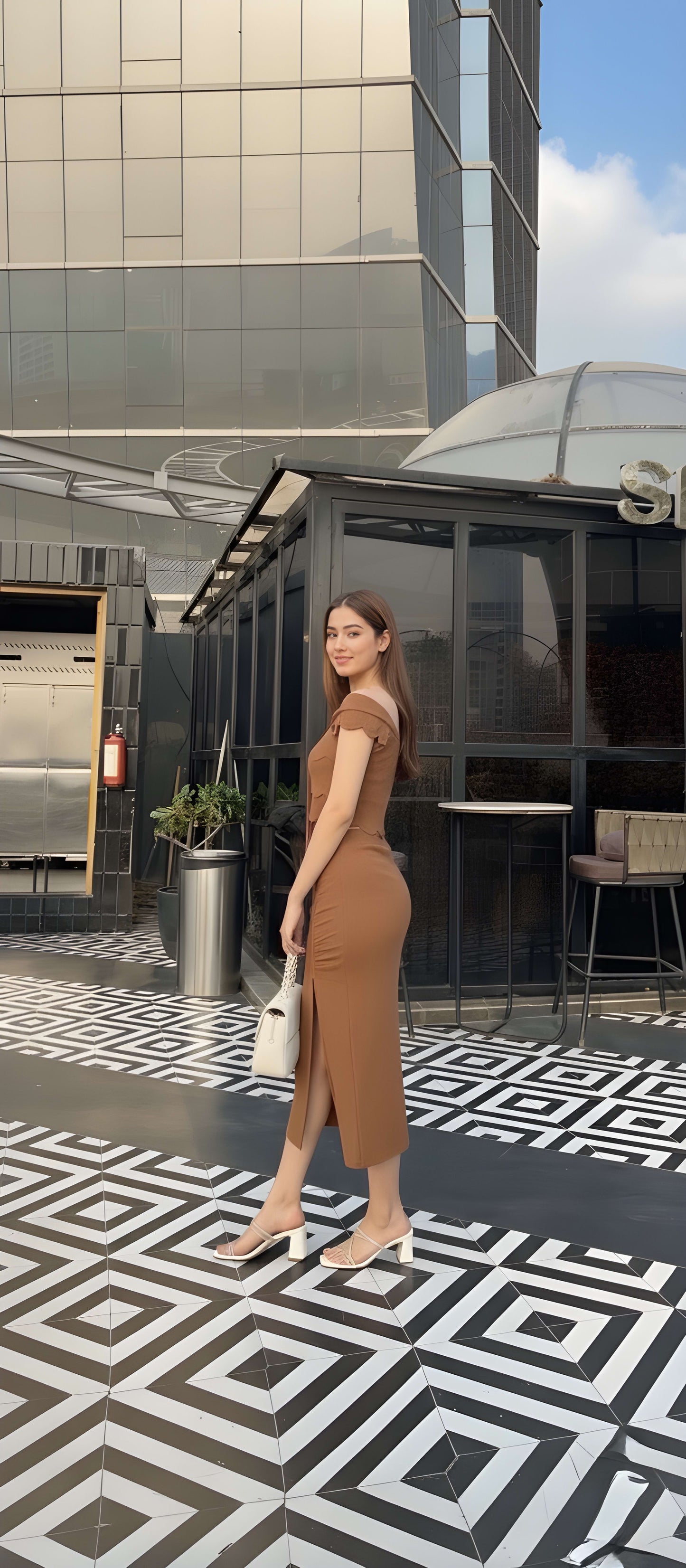 The 'Urban Chic' Off-Shoulder Ruched Set