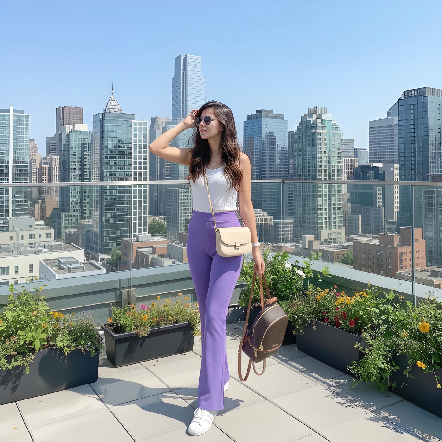 The "Lavender Dream" High-Waist Trousers