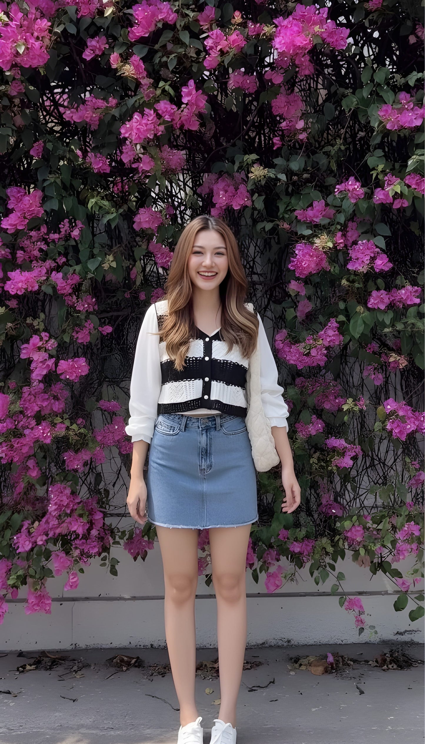 The 'Monochrome Mesh' Crocheted Cardigan Top