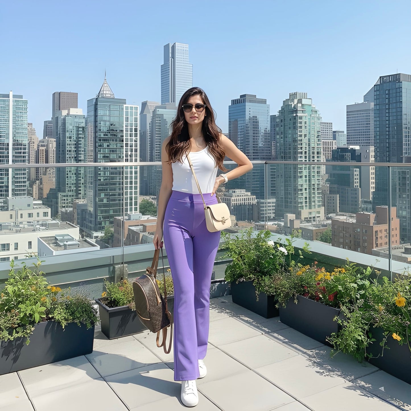 The "Lavender Dream" High-Waist Trousers
