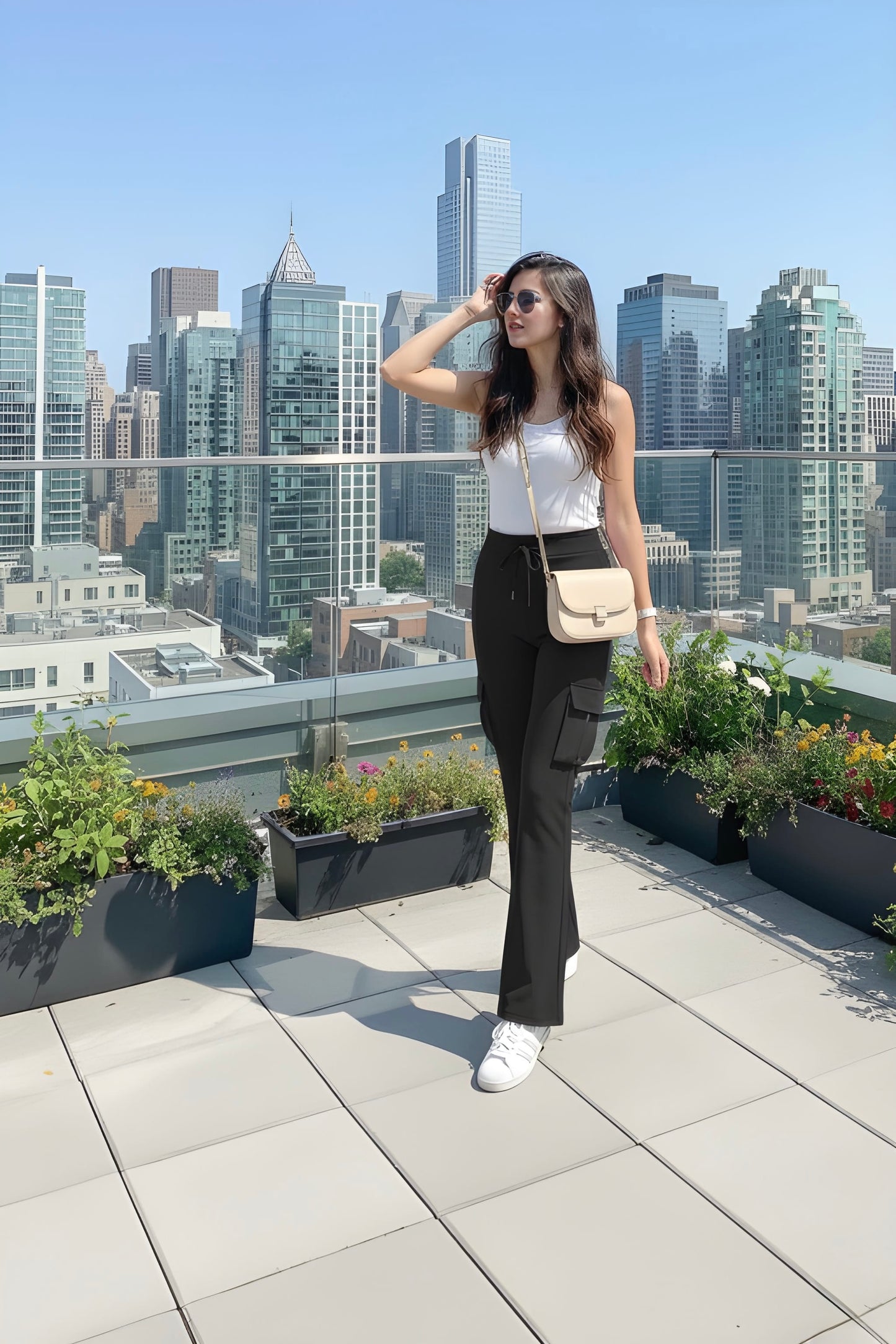 The "City Sleek" Flared Cargo Pant