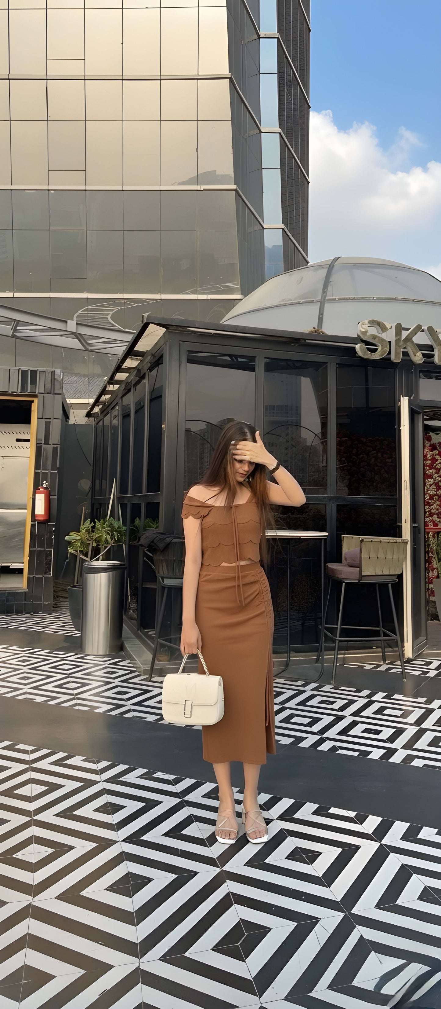 The 'Urban Chic' Off-Shoulder Ruched Set