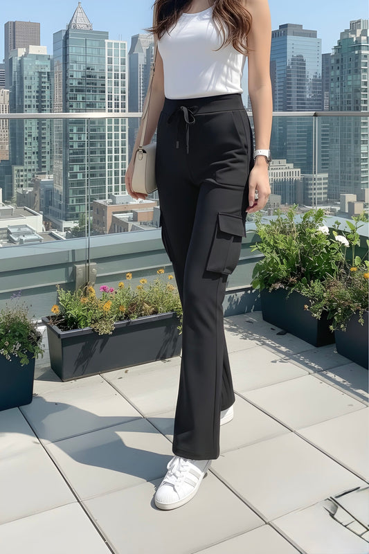 The "City Sleek" Flared Cargo Pant