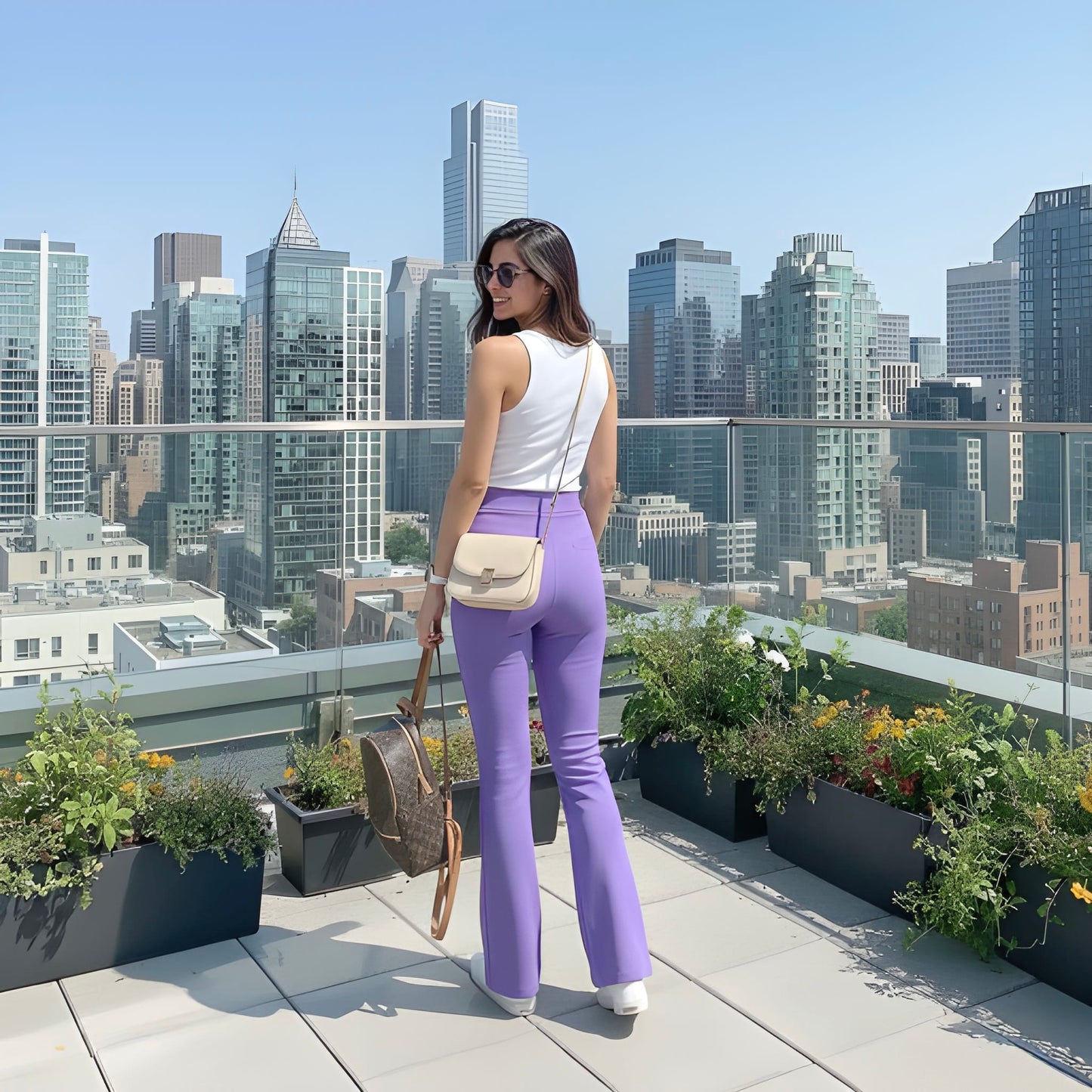 The "Lavender Dream" High-Waist Trousers