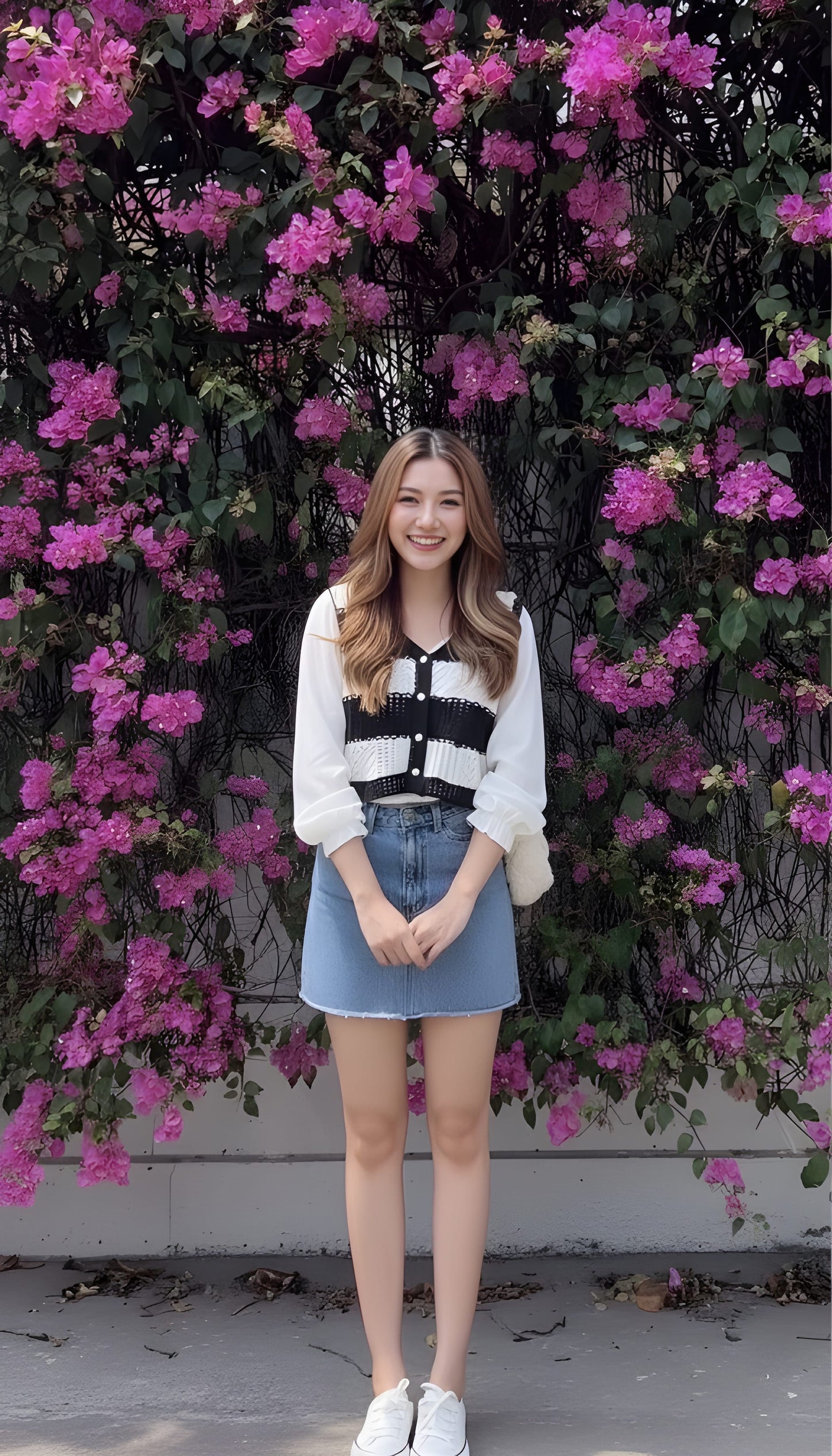 The 'Monochrome Mesh' Crocheted Cardigan Top