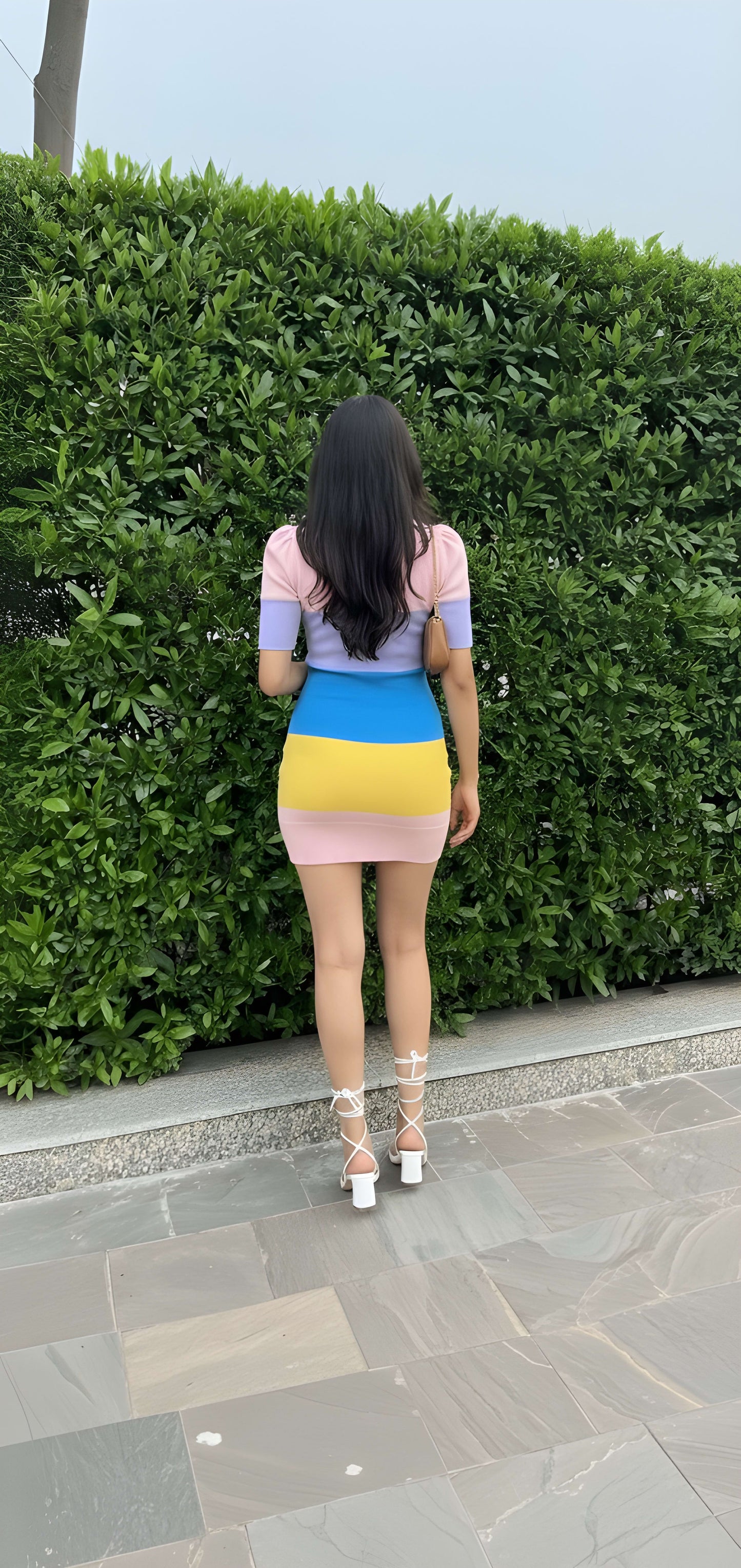 The 'Pastel Pop' Color Block Mini Dress