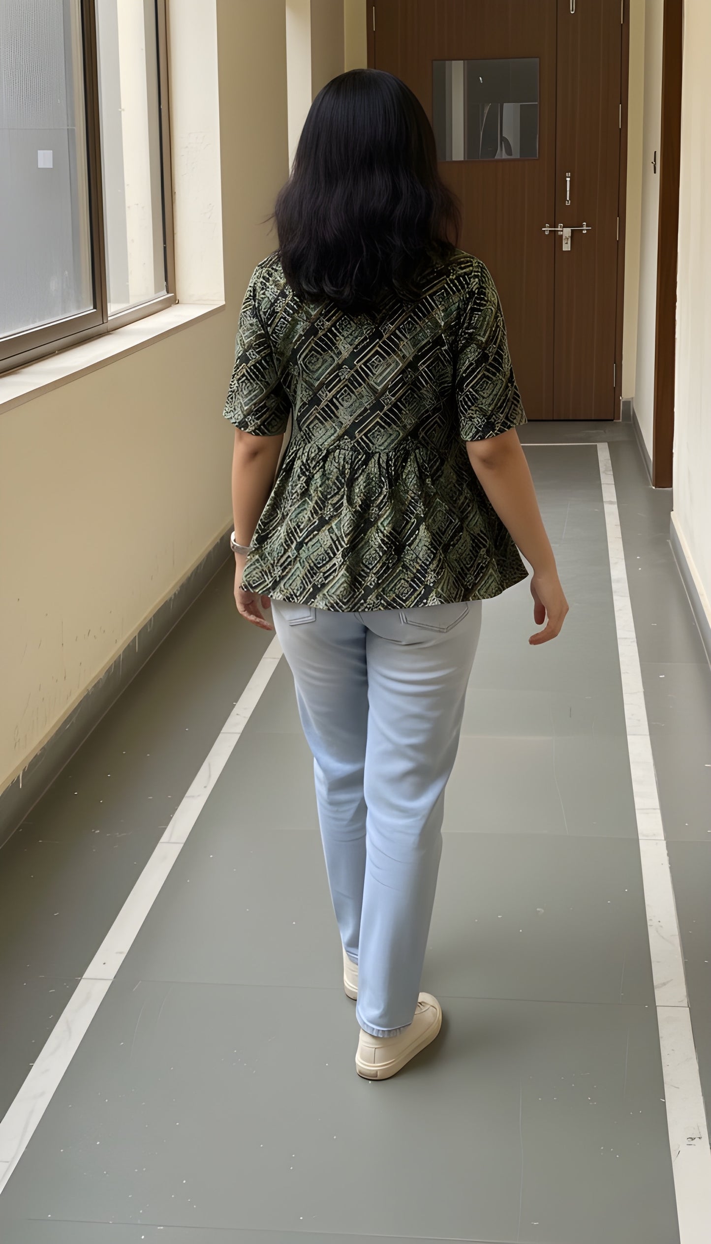 The 'Abstract Geo' Comfort Tunic Short Kurti