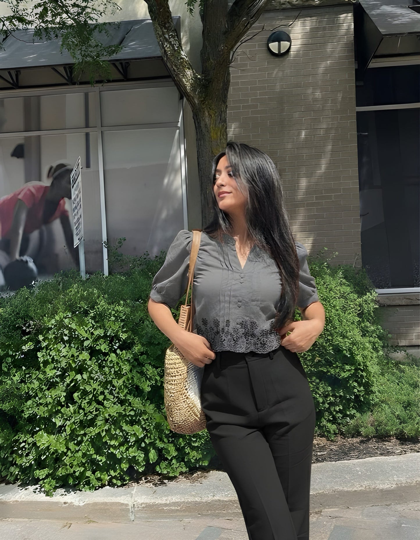 The 'Refined Bloom' Embroidered Pintuck Blouse